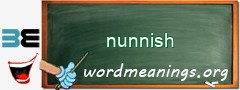 WordMeaning blackboard for nunnish